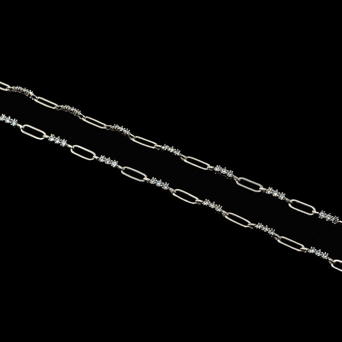 Hybrid Paperclip-Baguettes Necklace